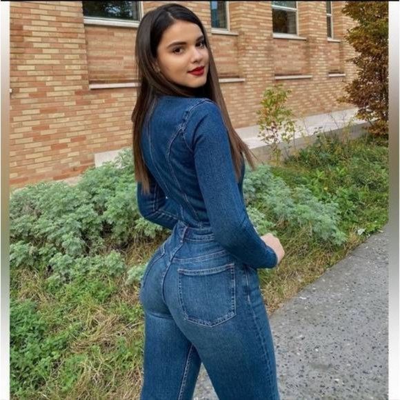 VIRAL TRF DENIM JUMPSUIT  ZARA - Picture 4 of 9